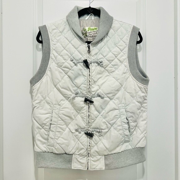 Eddie Bauer Women’s Down Filled Quilted Puffer Vest Zip Up & Toggles Size Large - Picture 1 of 12